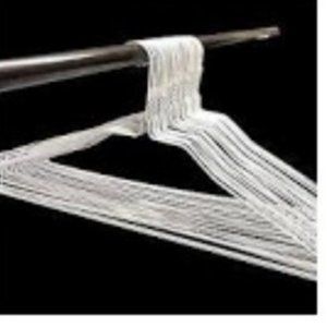 70 new Wire Metal Hangers Silver set NEW RARE